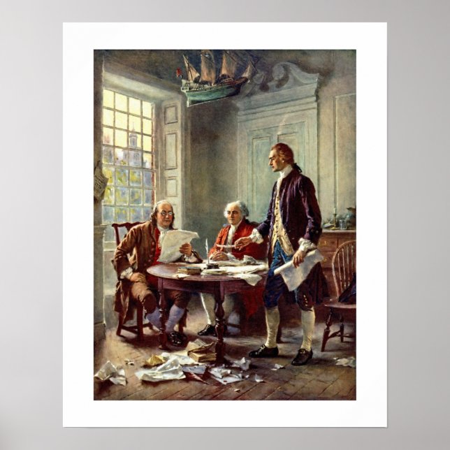 Poster Écrire la Déclaration d'indépendance Art (Devant)