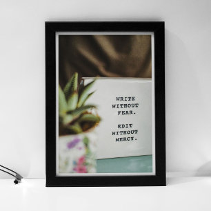 Poster Écrire sans crainte - Éditer sans miséricorde