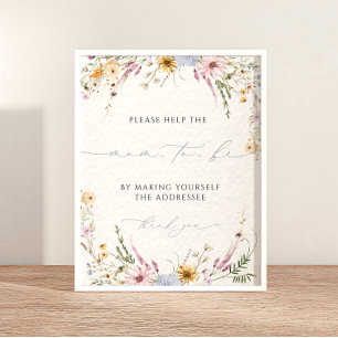 Poster Écrire votre adresse Baby shower Adresse de l'Enve