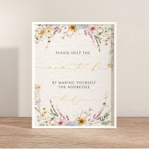 Poster Écrire votre adresse Baby shower Adresse de l'Enve