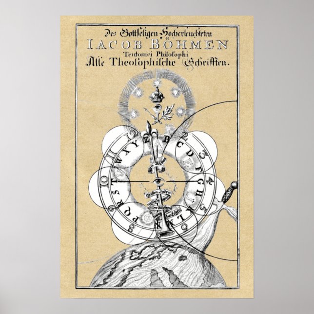 Poster Écrits théosophiques de Jacob Boehme (Devant)