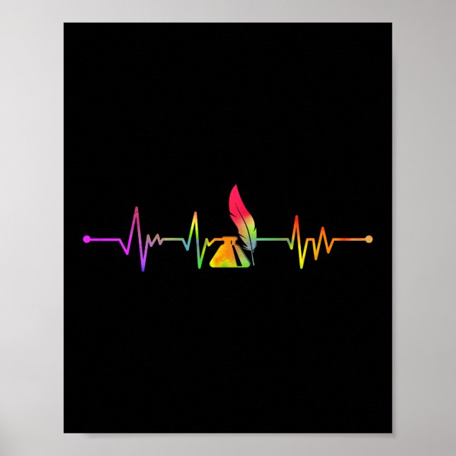 Poster Écriture Auteur Écriture Heartbeat Heartbeat Rainb (Devant)