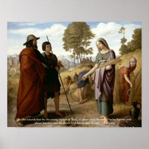 Poster Écriture biblique Ruth et Boaz Imprimer