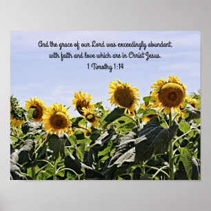 Poster Écriture de tournesol Photographie Art Imprimer