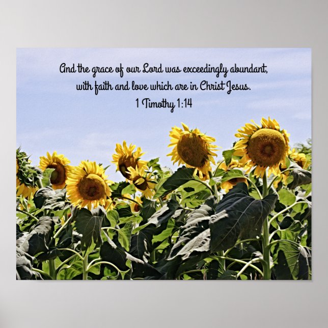 Poster Écriture de tournesol Photographie Art Imprimer (Devant)