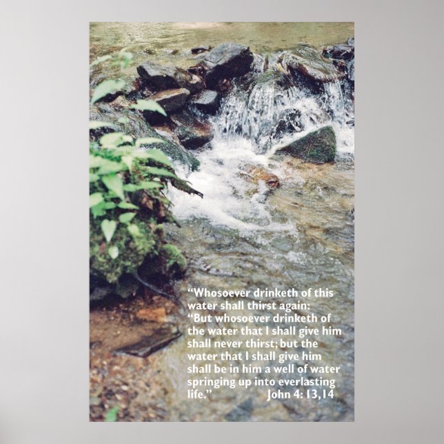 Poster Écriture des chutes d'eau (Devant)