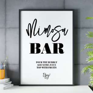 Poster Écriture Fête des mariées de la barre Mimosa