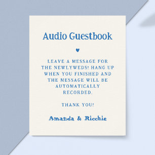 Poster Écriture manuscrite Whimsical Audio Mariage