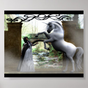 Poster Écrivez le royaume de la licorne