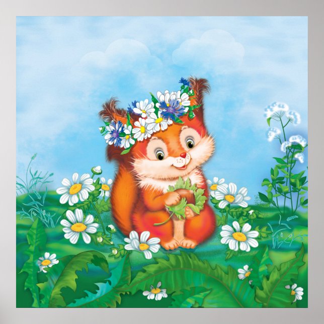 Poster Écureuil (Devant)