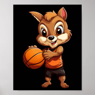 Poster Écureuil de basket