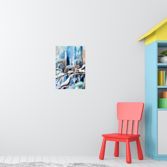 Poster Écureuil mignon (Pépinière 1)