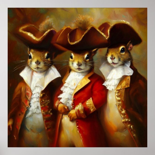 Poster Écureuil trois mousquetaires (Devant)