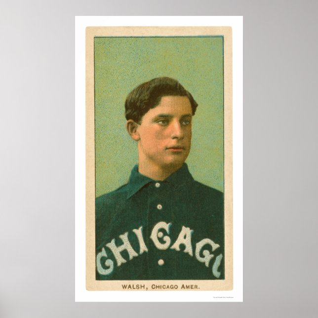 Poster Ed Walsh Baseball Card 1909 (Devant)