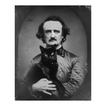 Edgar Allan Poe avec le chat noir