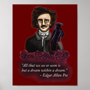Poster Edgar Allan Poe, Dark Academia