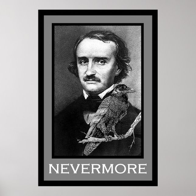 Poster Edgar Allan Poe et Raven (Devant)