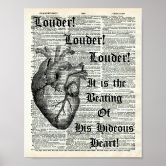Poster Edgar Allan Poe Raconter le dictionnaire de coeur