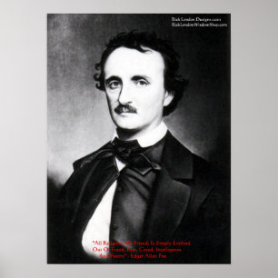 Poster Edgar Allen Poe "La religion est" Citation de sage