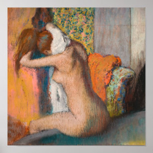 Poster Edgar Degas - Après le bain, femme s'essuyant le c