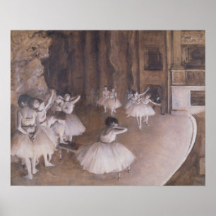 Poster Edgar Degas   Ballet Rehearsal on the Stage, 1874