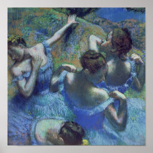 Poster Edgar Degas Blue Dancers, c.1899