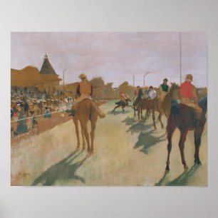 Poster Edgar Degas Chevaux de course devant les Stands
