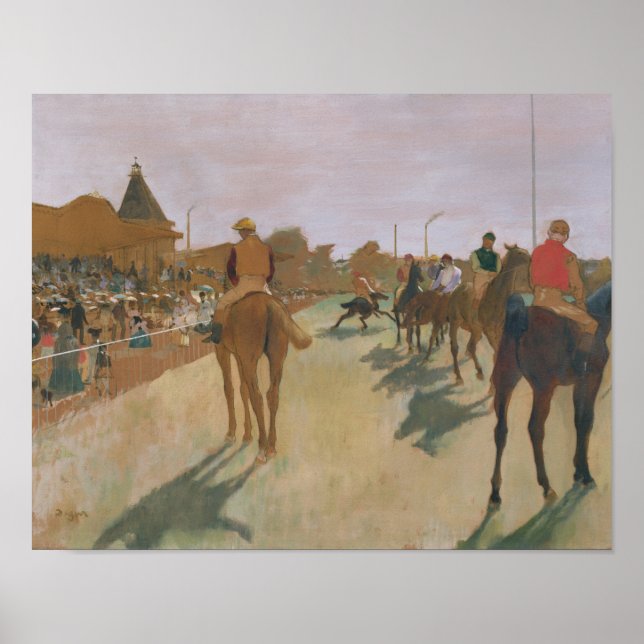 Poster Edgar Degas | Chevaux de course devant les Stands (Devant)