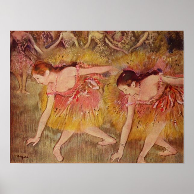 Poster Edgar Degas Dancers Qui Se Dresse Vers Le Bas (Devant)