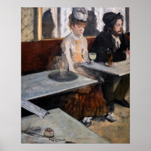 Poster Edgar Degas - Dans un Café / L'Absinthe