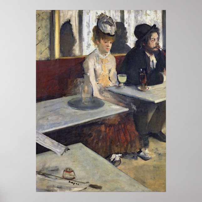 Poster Edgar Degas | Dans un Café, ou l'Absinthe (Devant)