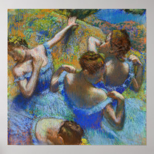 Poster Edgar Degas - Danseurs Bleus