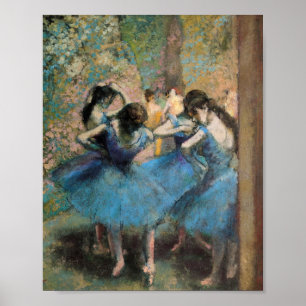 Poster Edgar Degas - Danseurs En Bleu