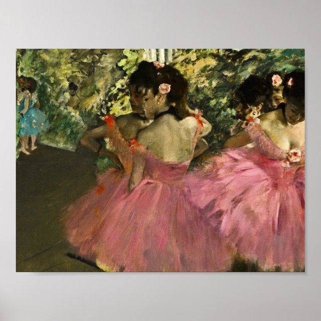 Poster Edgar Degas - Danseurs En Rose (Devant)