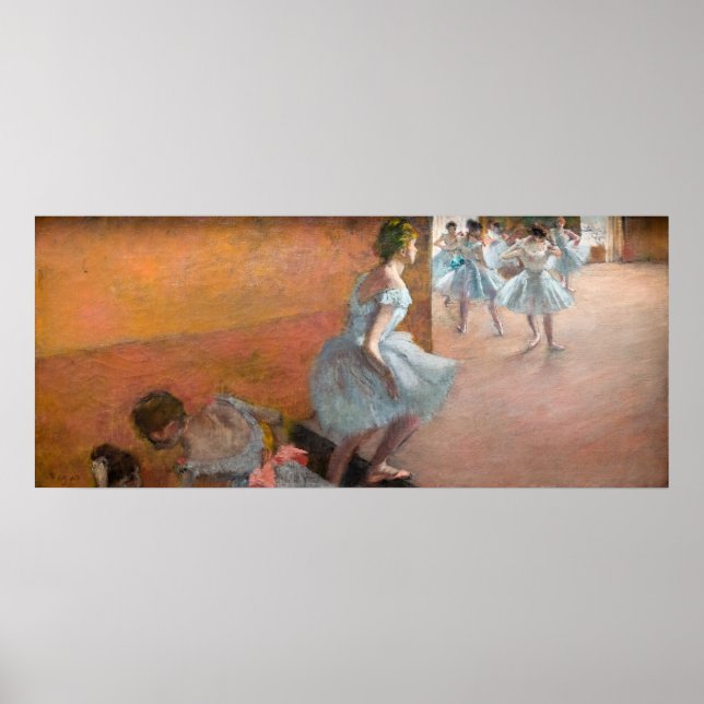 Poster Edgar Degas - Danseurs Escalade d'un escalier (Devant)