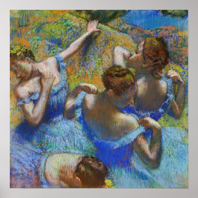 Poster Edgar Degas - Danseuses bleues (Devant)