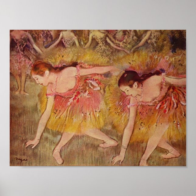 Poster Edgar Degas Danseuses s'inclinant (Devant)
