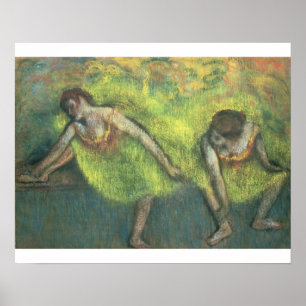 Poster Edgar Degas   détente de deux danseurs