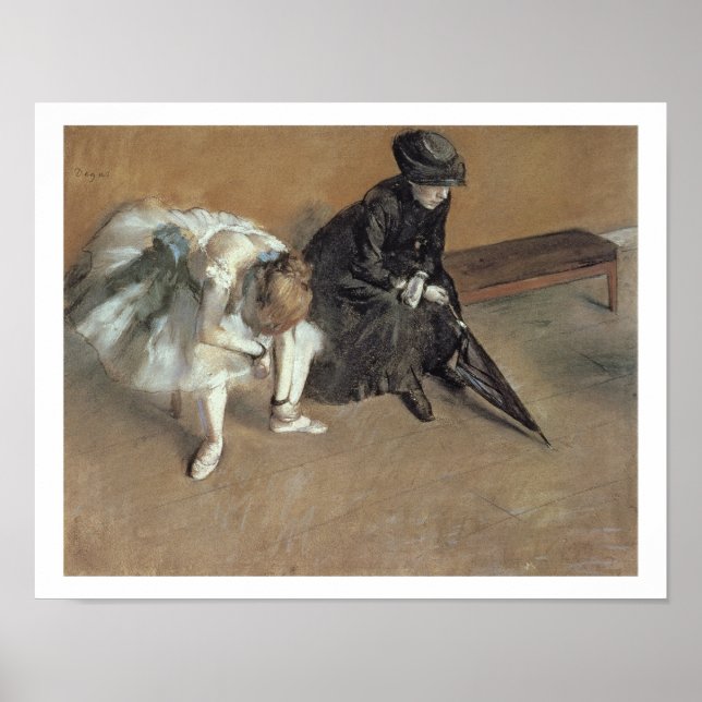 Poster Edgar Degas | En attente, vers 1882 (Devant)