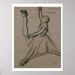 Poster Edgar Degas   Étude d'un danseur