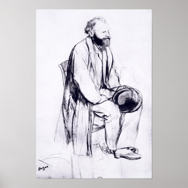 Poster Edgar Degas | Étude pour un portrait de Manet (Devant)