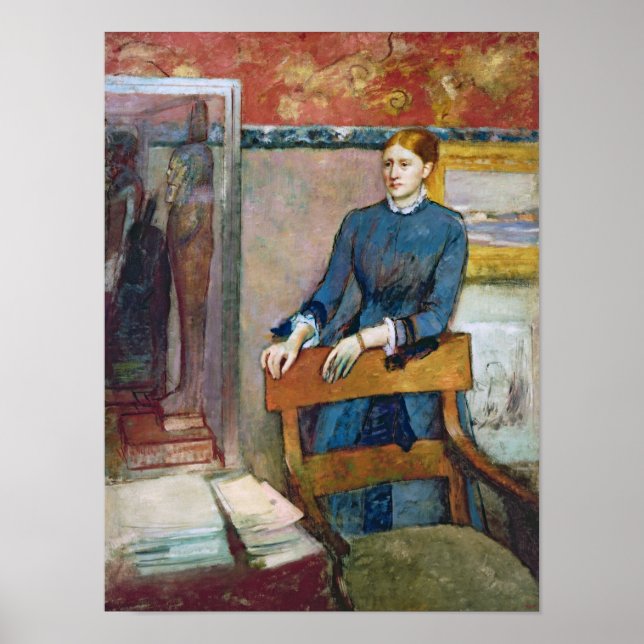 Poster Edgar Degas | Helene Rouart dans son étude de père (Devant)