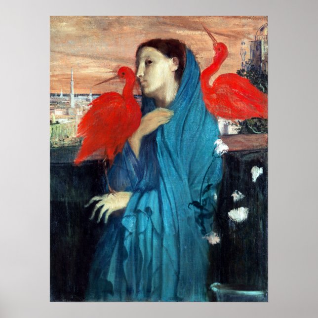 Poster Edgar Degas Jeune femme avec Ibis (Devant)