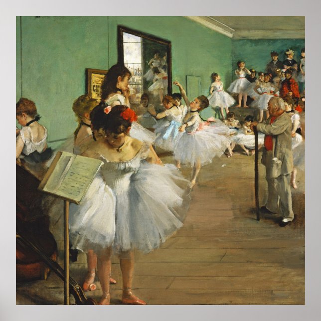 Poster Edgar Degas La Classe Danse Ballerina Peinture (Devant)