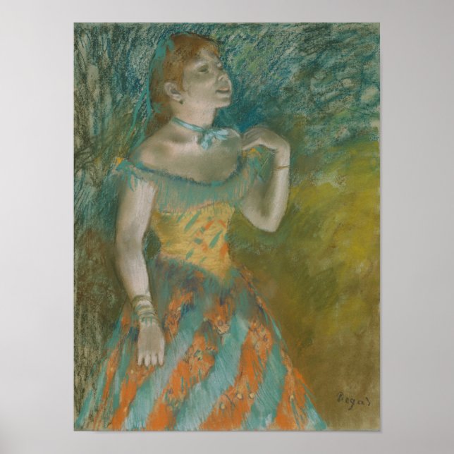 Poster Edgar Degas | Le chanteur en vert (Devant)
