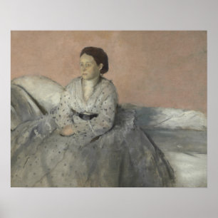 Poster Edgar Degas - Portrait de Madame Rene de Gas