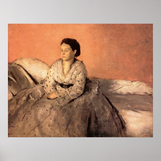Poster Edgar Degas Portrait d'Estelle Musson de Gas (Devant)