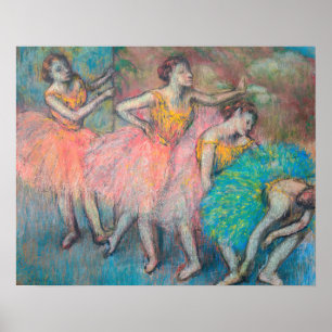 Poster Edgar Degas - Quatre Danseurs