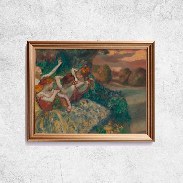 Poster Edgar Degas Quatre Danseurs Vieux Art Célèbre (Edgar Degas Four Dancers Old Famous Art Poster
)
