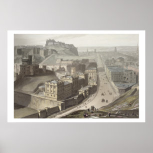 Poster Edimbourg, de Calton Hill, de "A Voyage Around